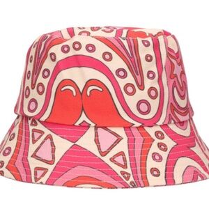 Lack Of Color Pink and Red Patterned Bucket Hat